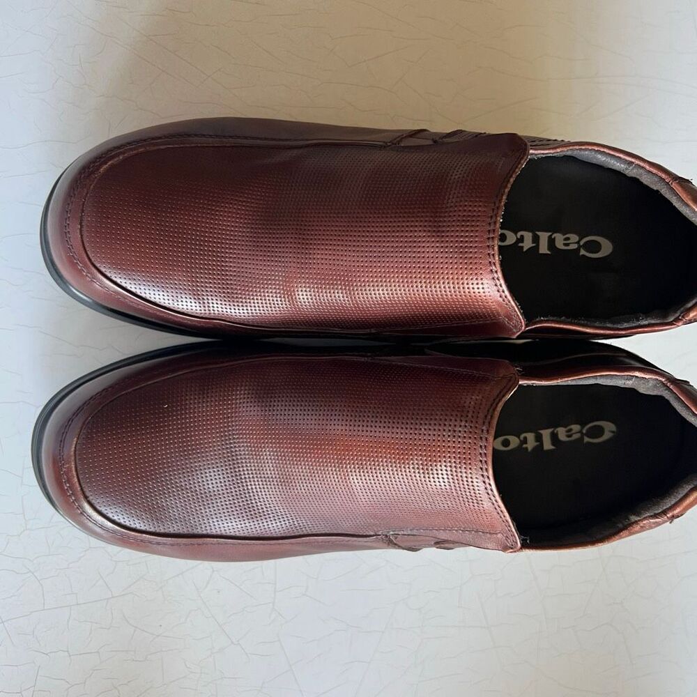 CALTO MENS DRESS SHOE SZ 8 BROWN  Elevator shoes 4 inches rise